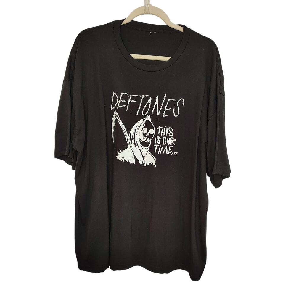 Hot Topic Deftones Mens 2XL T Shirt Black Goth Rock Grim Reaper This Is Our Time